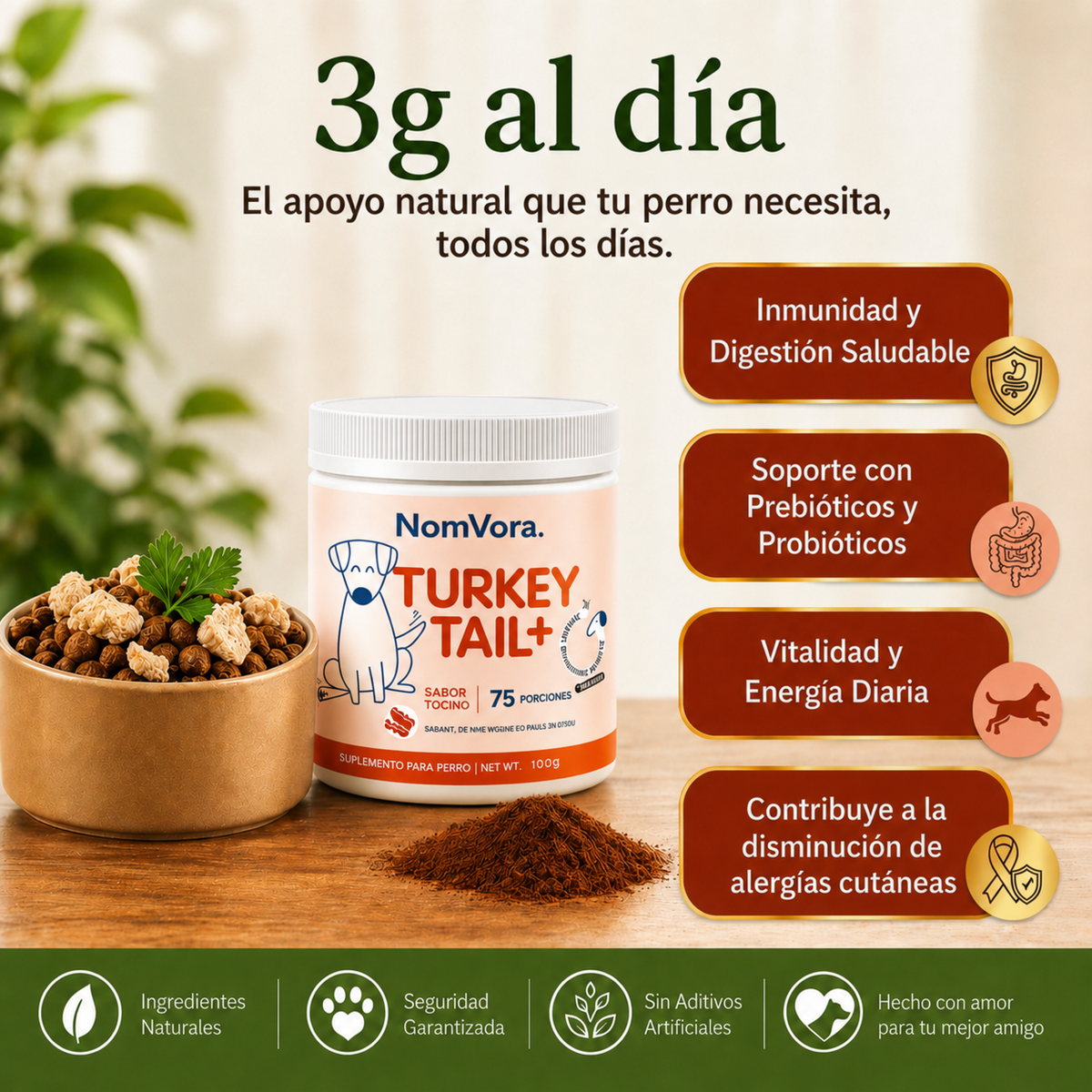 Suplemento para Perros con Refuerzo Inmunológico