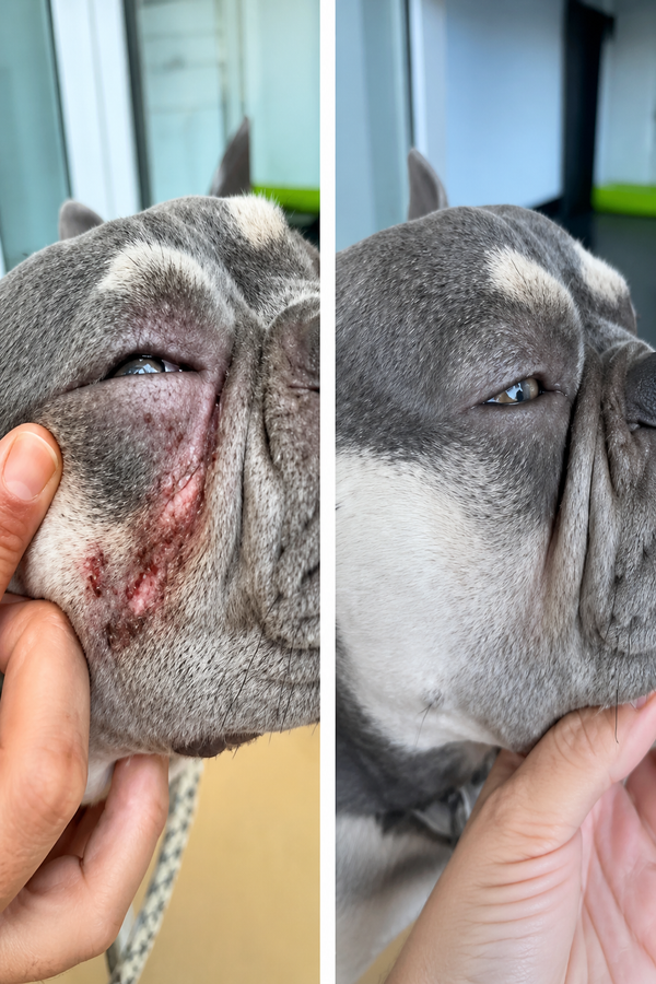 Su alergía en la carita se le fue por completo!
