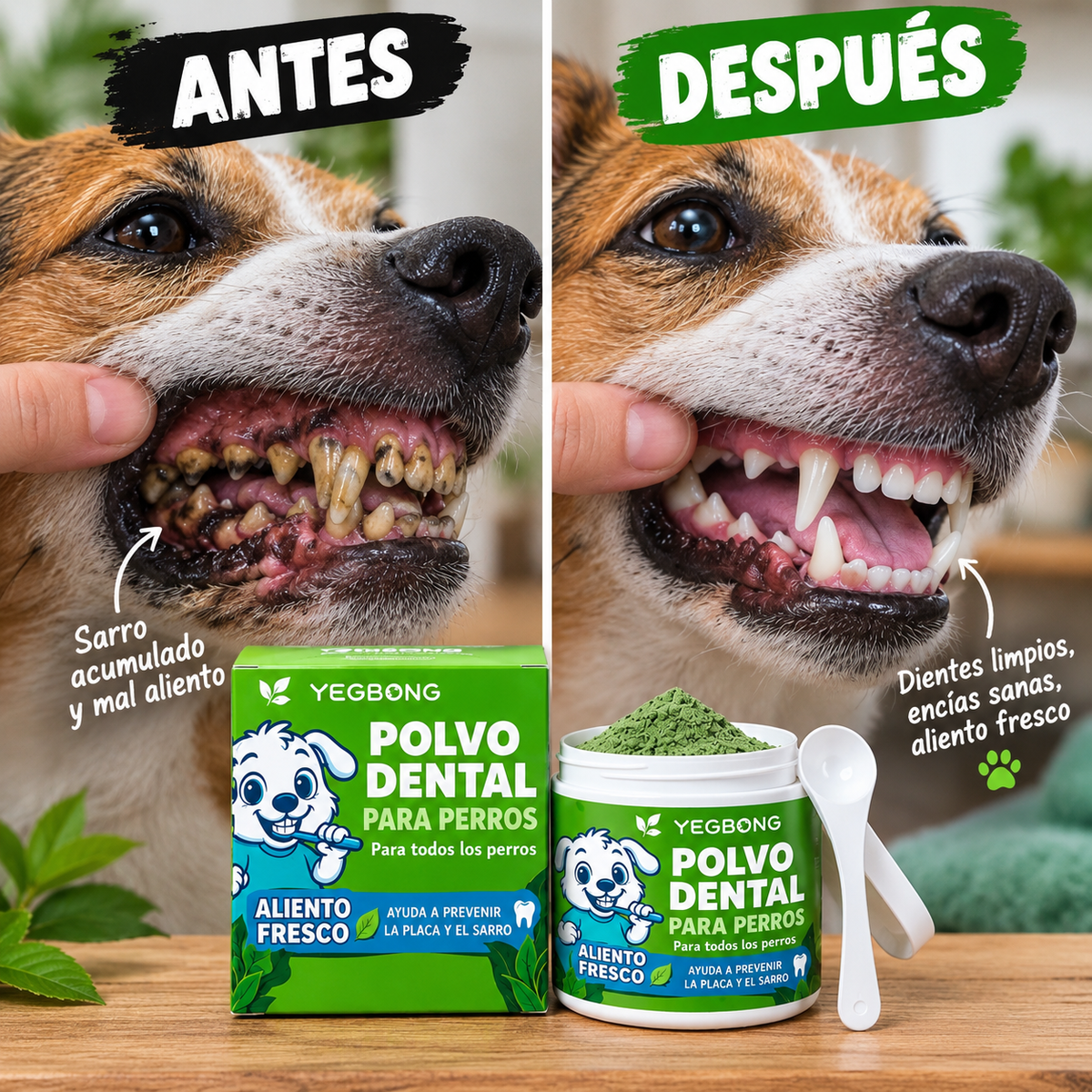 YEGBONG Polvo Dental® | Cuidados Bucal Canino