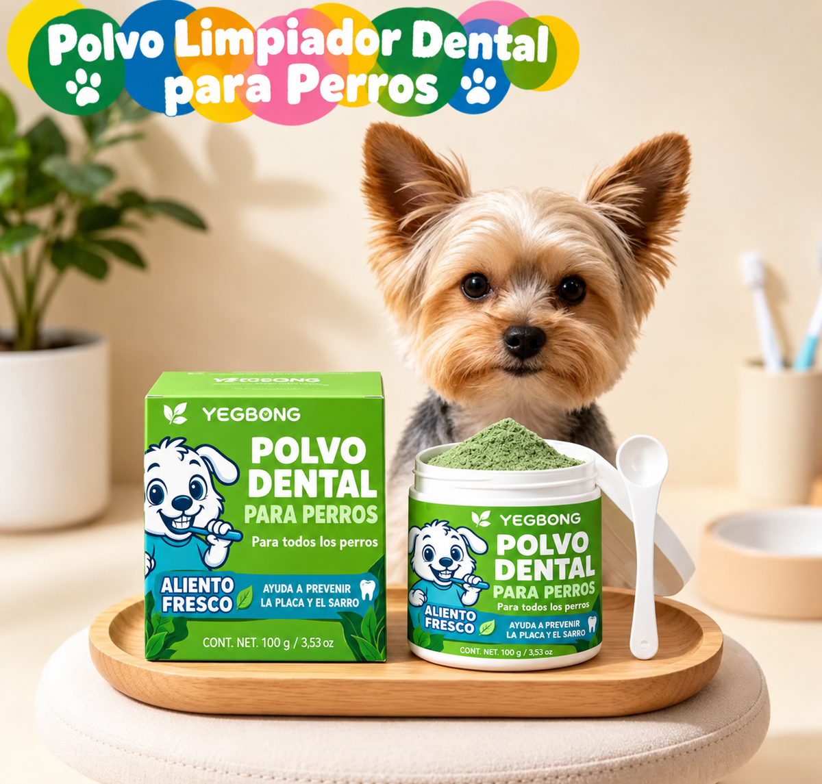 YEGBONG Polvo Dental® | Cuidados Bucal Canino